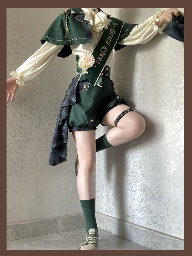 スリザリン 緑王子 ロリータ セット ケープ + ハイウエスト ショーツ