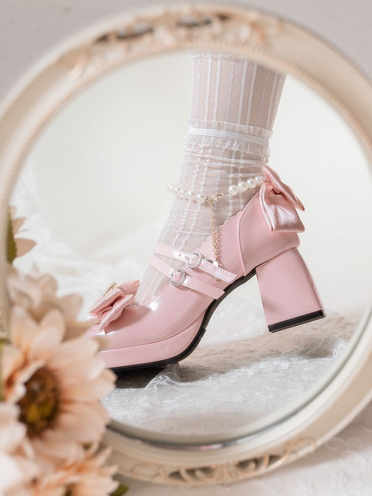 Janes Mary Snap Closure Circular Sweet with Pink Lolita