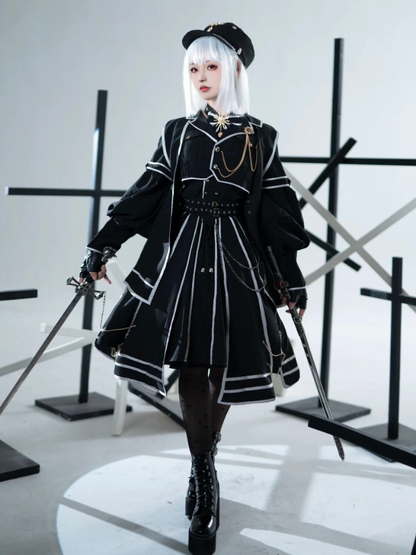 Lolita Army Judgement Uniform Knight Military Set Low