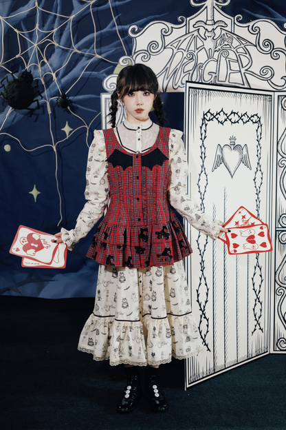 ドラキュラチェックノースリーブトップス