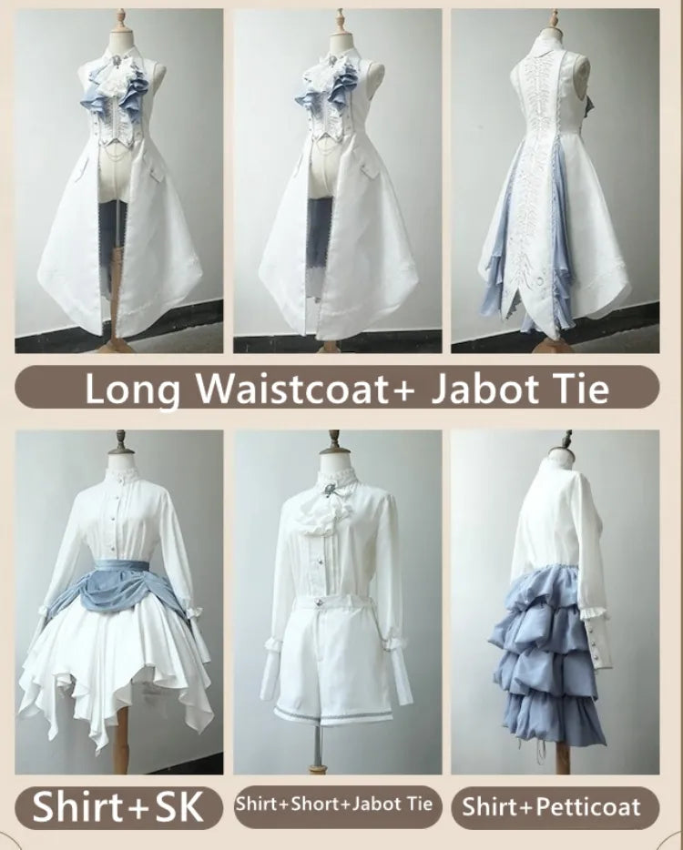 Sleeves Details Pleating Bishop White Shirt Lolita