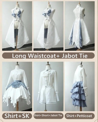 Sleeves Details Pleating Bishop White Shirt Lolita