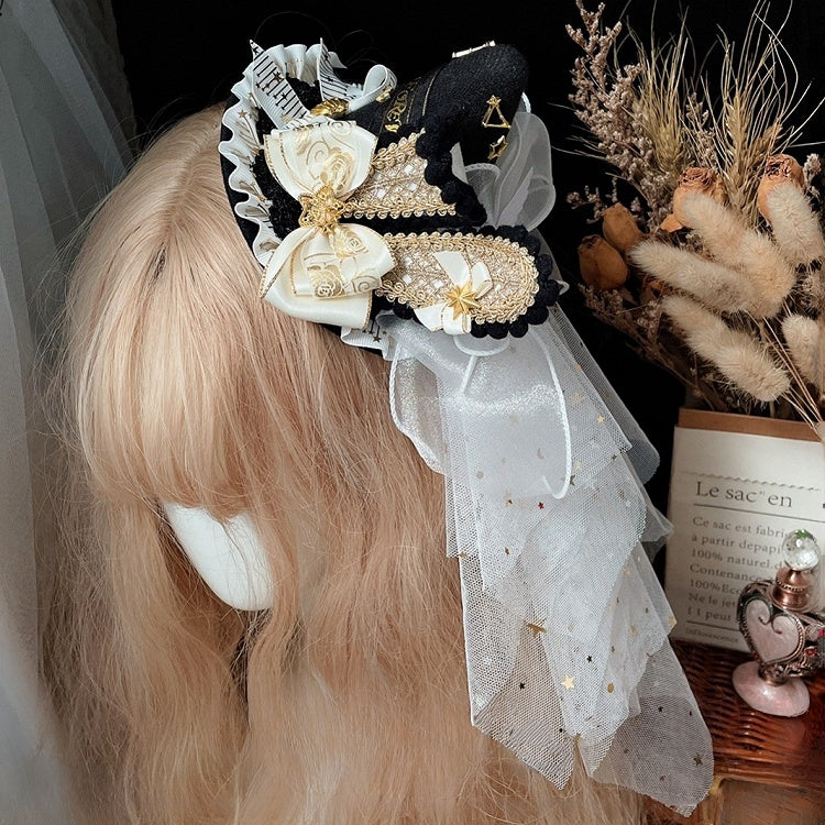 3 Options Ears Mini Hat Bowknot Decorated And Color Bunny Star Halloween Pumpkin