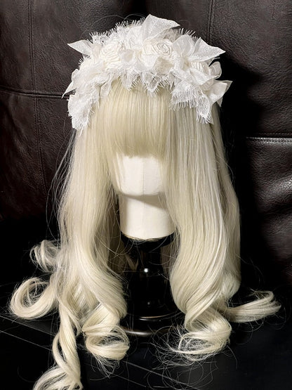 Flower Lolita 7 Lace with – Accents Feather-like KC Bowknots Options and Color