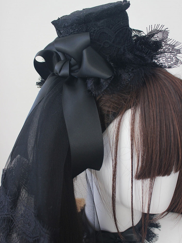 Head Kuro Lace Mini Veil Elegant Hat with