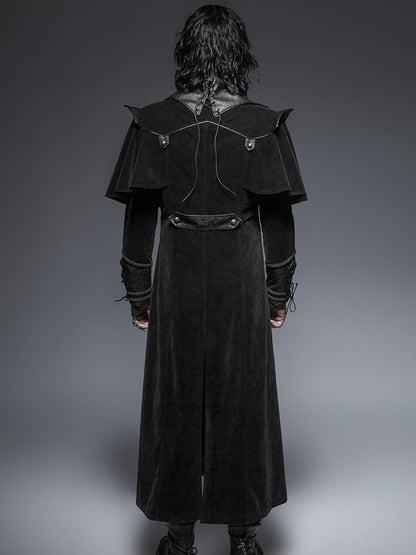 Long Coat Black Cool Men's Gothic Cloak