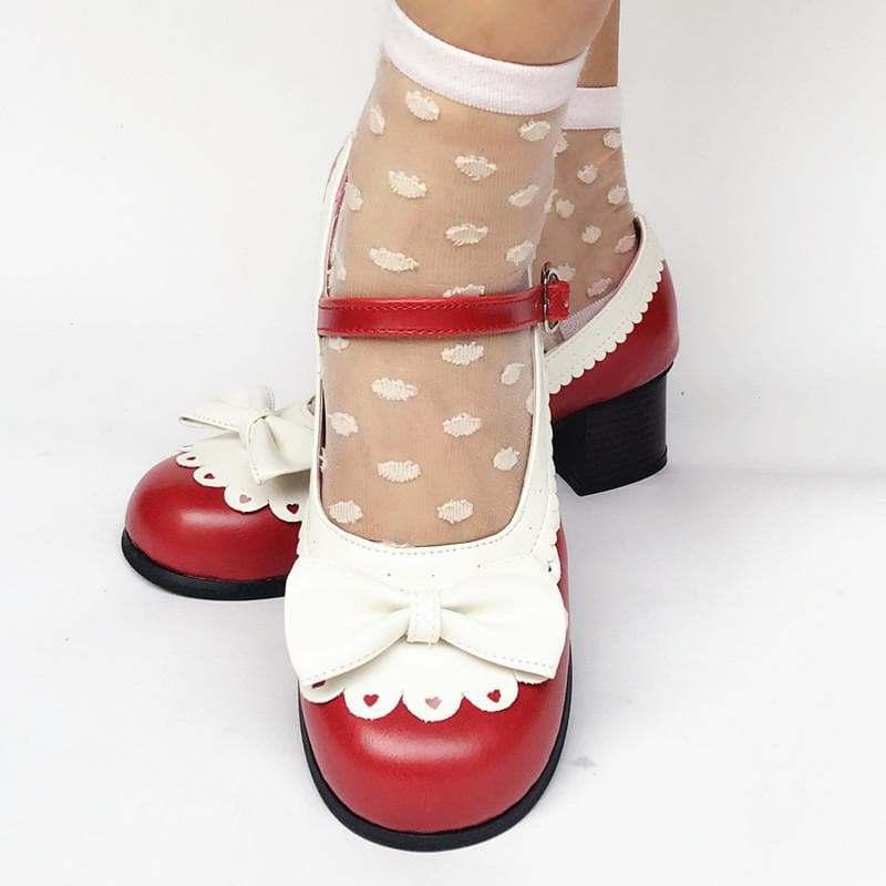 Custom White Hit SP168070 Made Lolita Shoes Wine