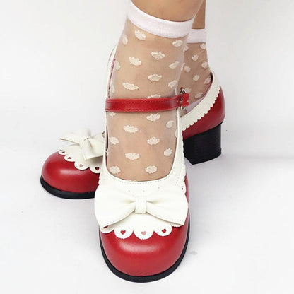Custom White Hit SP168070 Made Lolita Shoes Wine