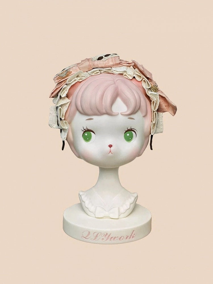Pink Bows Cream Ruffle Lolita KC - Stars Fall on the Foggy Island