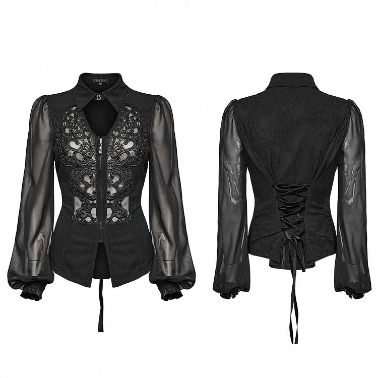 Out Hollow Black Shirt