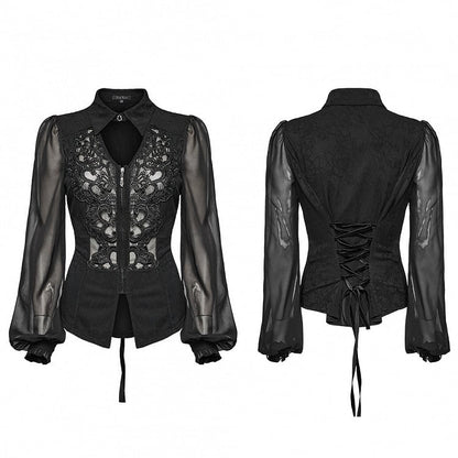 Out Hollow Black Shirt