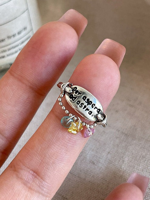 Star Rhinestone Decoration Y2K Ring - Kiwi Store