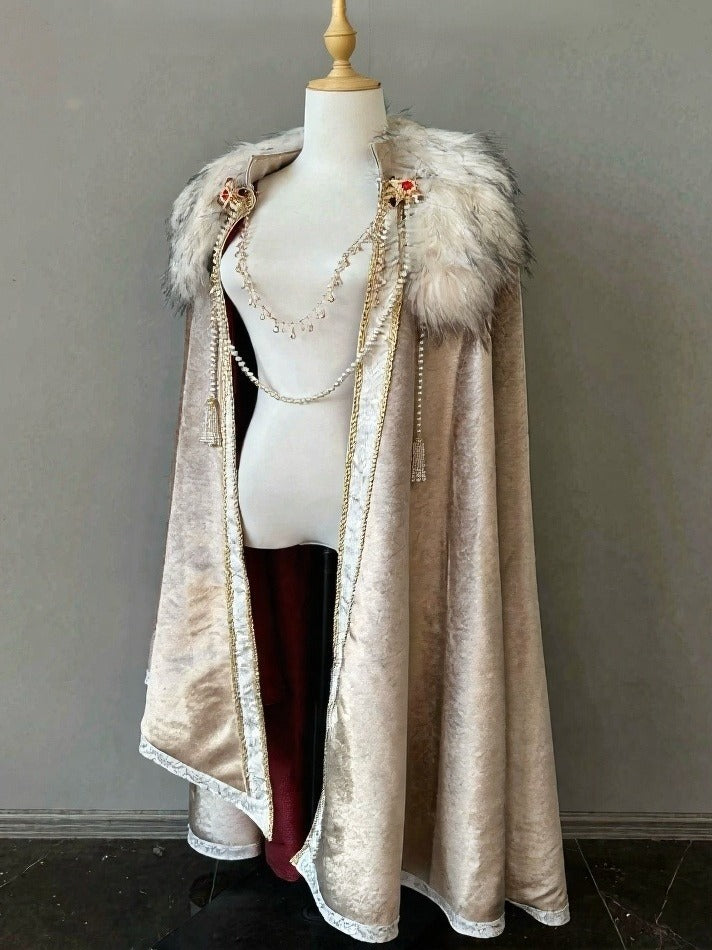 Classic Noble Prince Ouji Lolita Five-Piece Outfit Set with Lion Heart Motif - Your Highness