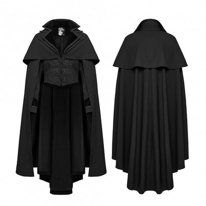 Retro Black Cloak-Jacket Men's Goth