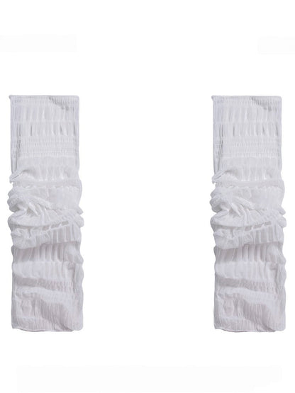 Tulle Warmers Ruffled Thin White Loose Leg