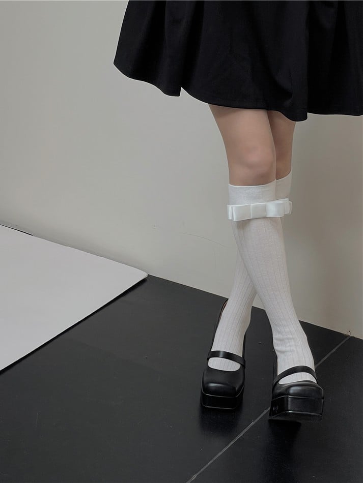 4 Details Bowknot Color Stockings Options