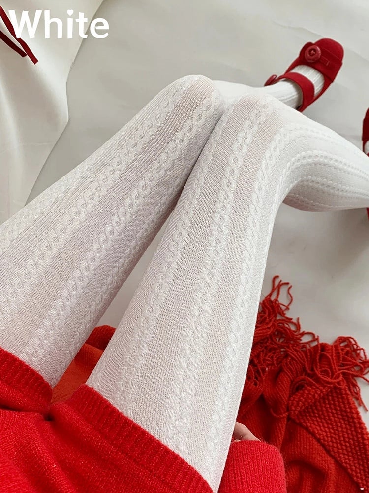 Tights Cable Knit Colors) Warm (3