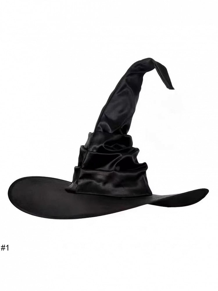 2-Option Black Gothic Style Witch Hat - WhaleHall