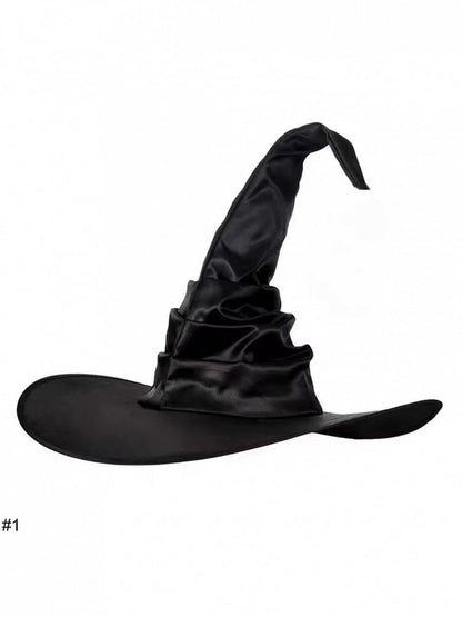 2-Option Black Gothic Style Witch Hat - WhaleHall