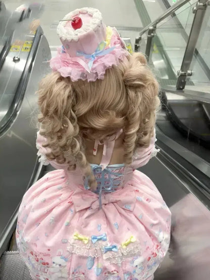 Pink Sweet Lolita Cake Mini Hat
