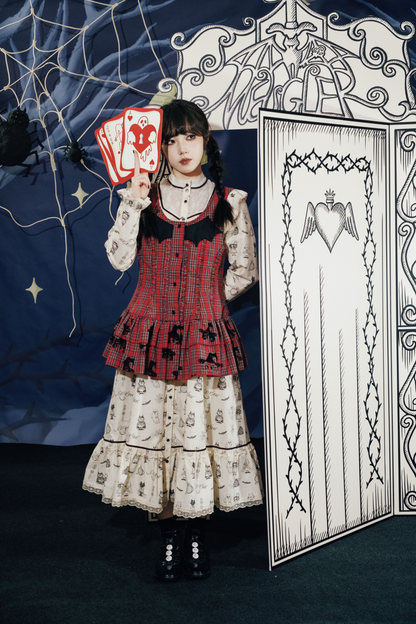 ドラキュラチェックノースリーブトップス