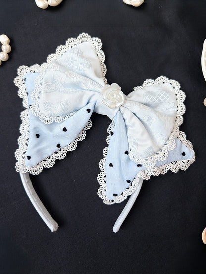 Blue White / KC Purple Lolita Pink Bow