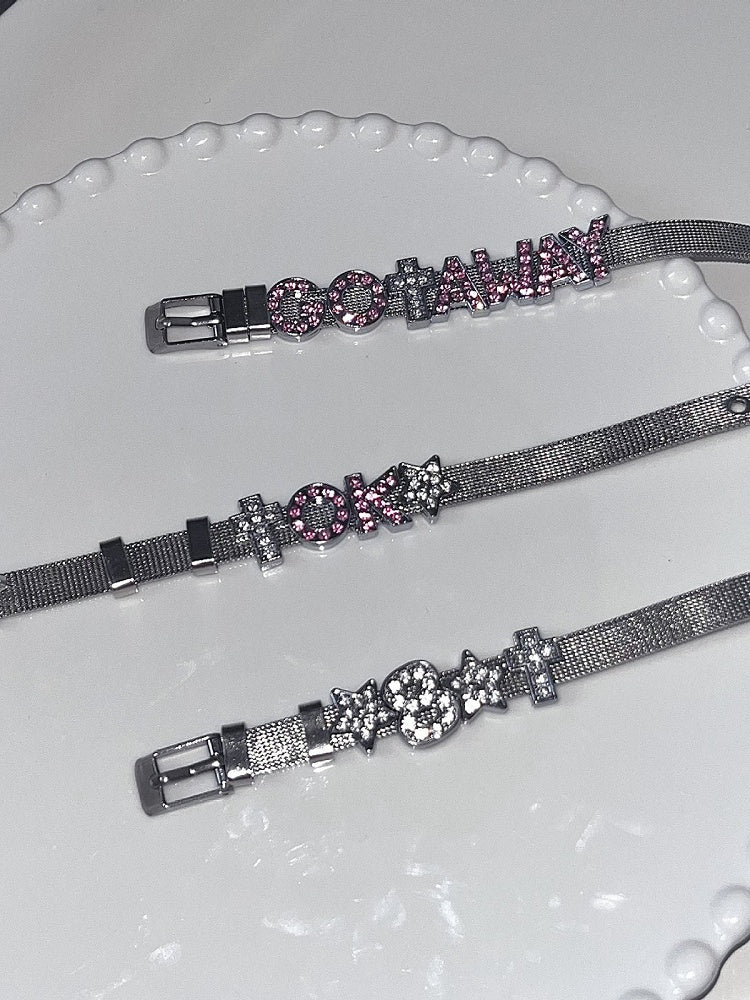 Silver Rhinestone Bracelet - Kiwi Store