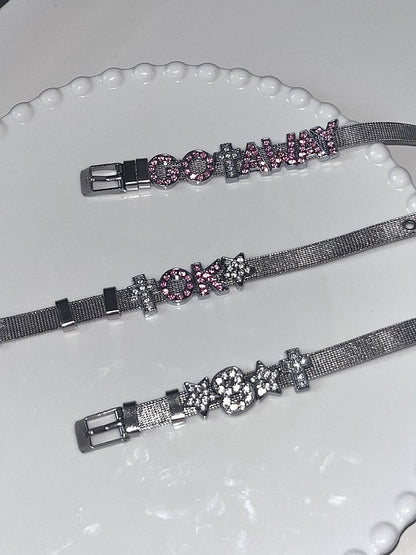 Silver Rhinestone Bracelet - Kiwi Store