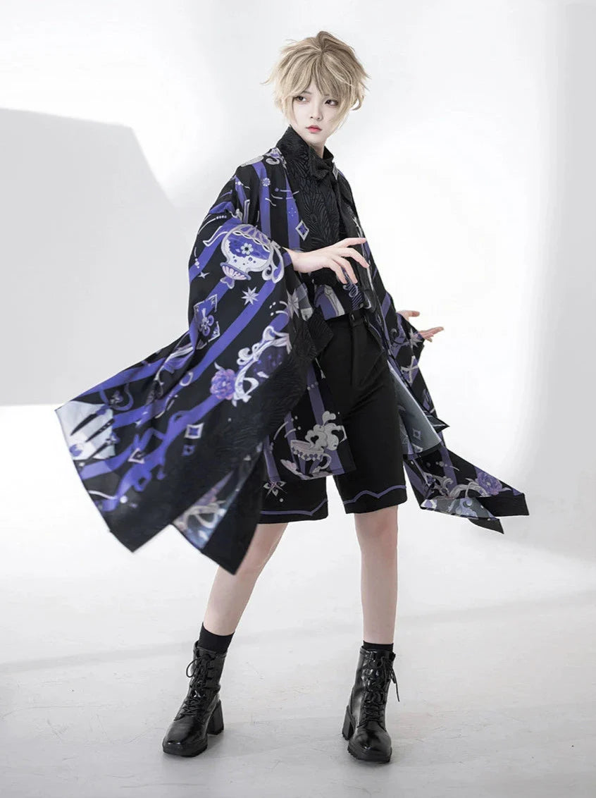 Retro Sunscreen Summer Print Cape Cardigan