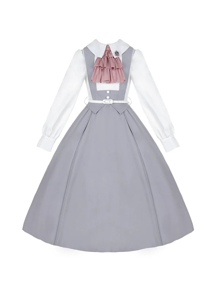 Blaues Collegekleid Pastell Lolita