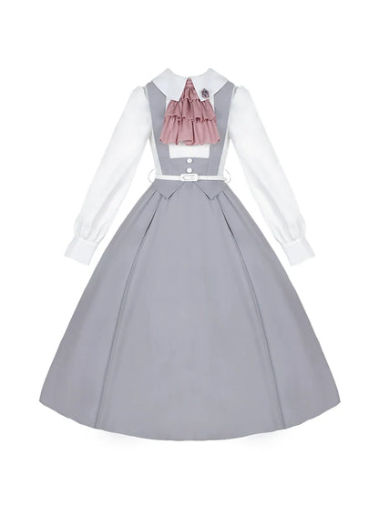 Blaues Collegekleid Pastell Lolita