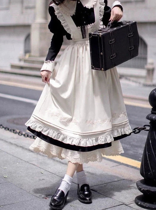 Elegant Angelina Set Dress Maid Retro