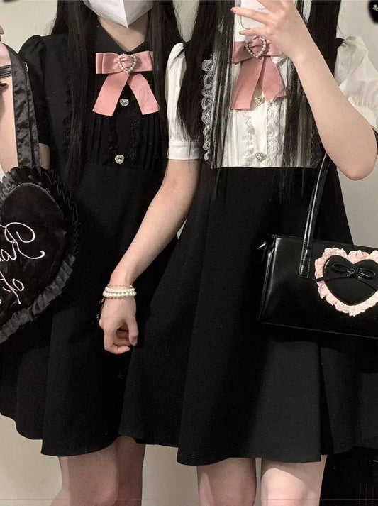 Race Mine Suite Puff Sleeving Dress