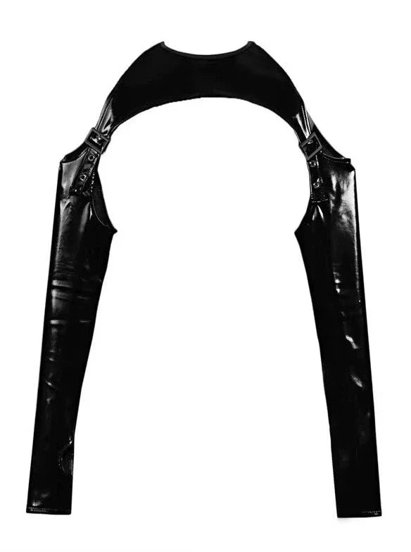 シースルーメッシュシルバーブラックスーツパンクパーカードレススリット