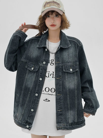 Amerikanische Jacke waschen nostalgischen Denim lose Retro