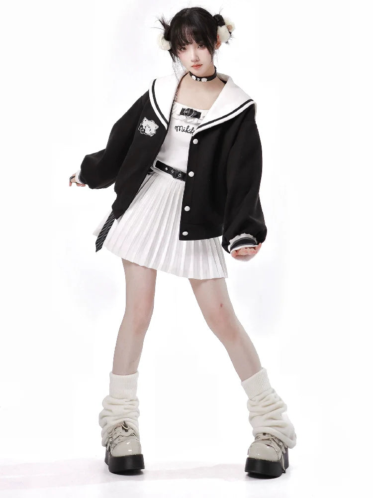 Starley Sea La Color Eradry Baseball Jacket Skirt Suit