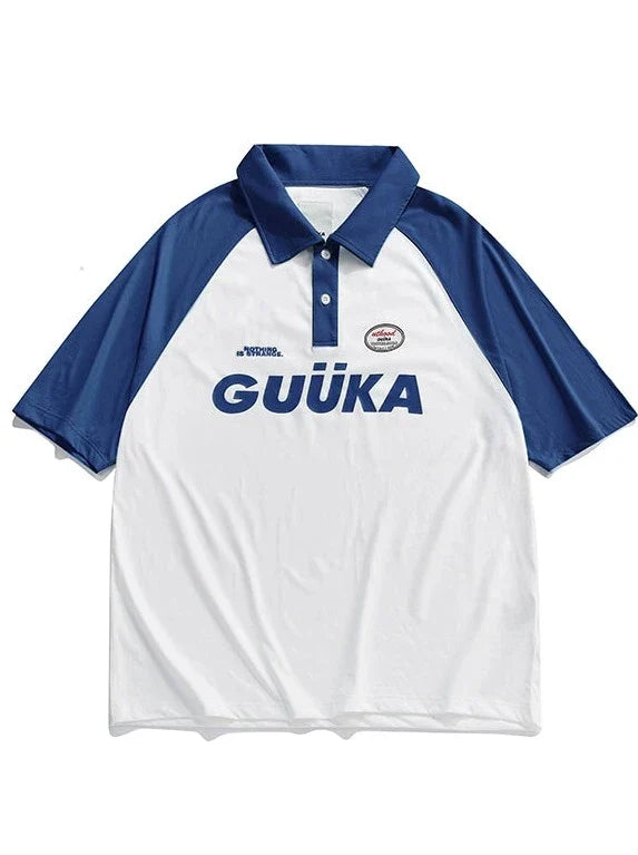 Oberteile Bicolor American Over Logo