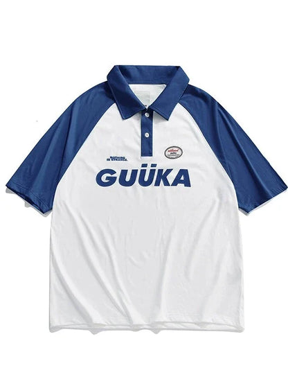 Oberteile Bicolor American Over Logo