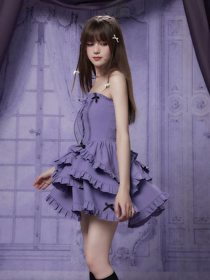 Tiered Top Lace-Up Cake Dress Tube