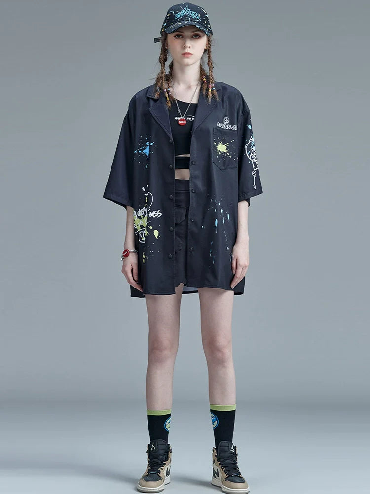 Ink Paint Art Summer Design Shirt Mode