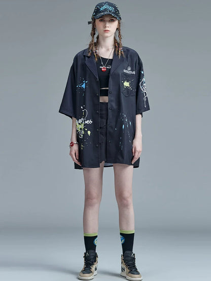 Ink Paint Art Summer Design Shirt Mode