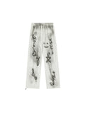 Illustration Wide Sweat Sheer Pants