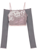 Slim Short Top Sheer Cami Design
