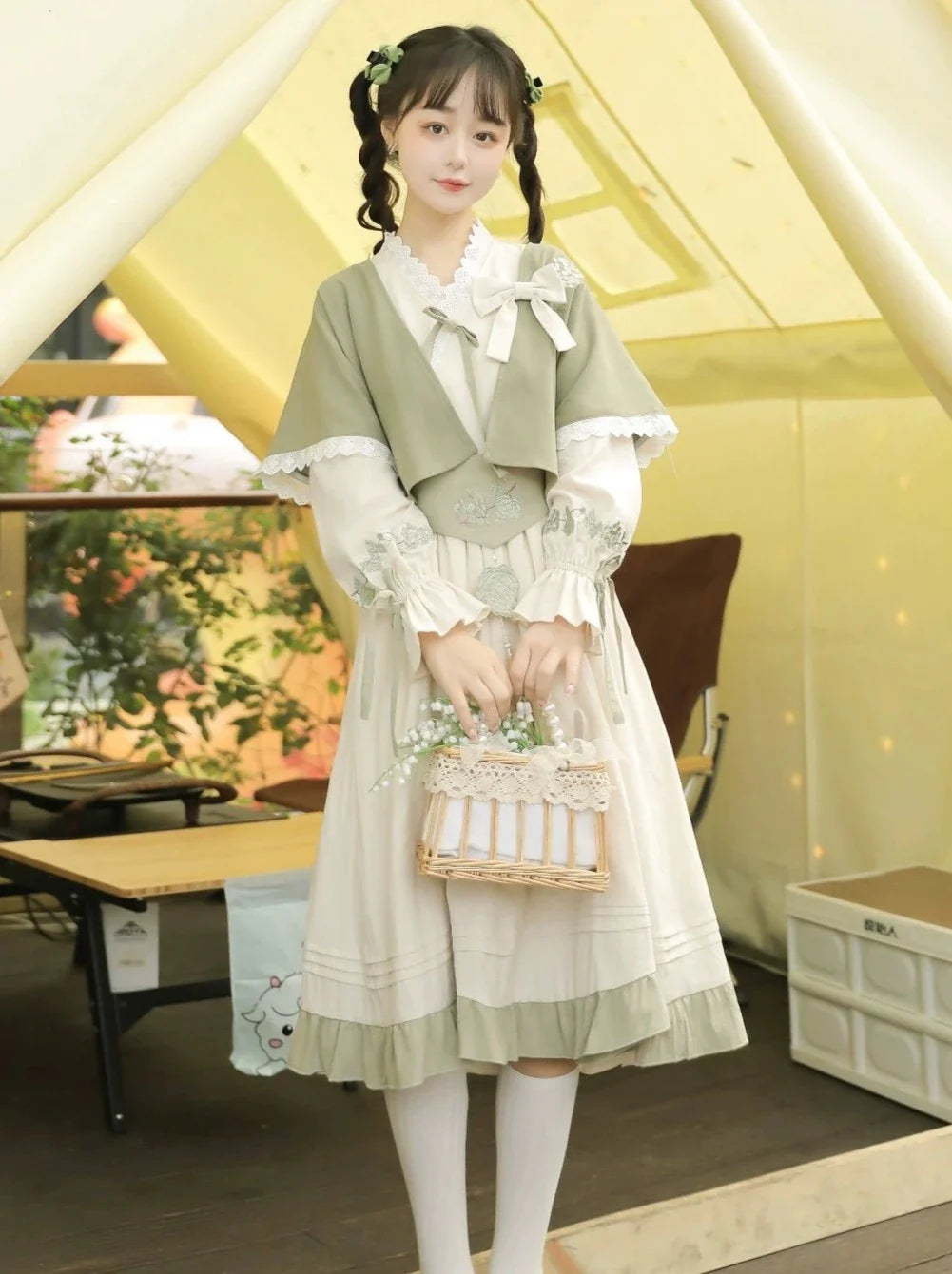 ドレス チャイナ カーディガン レトロ ショート ロリータ