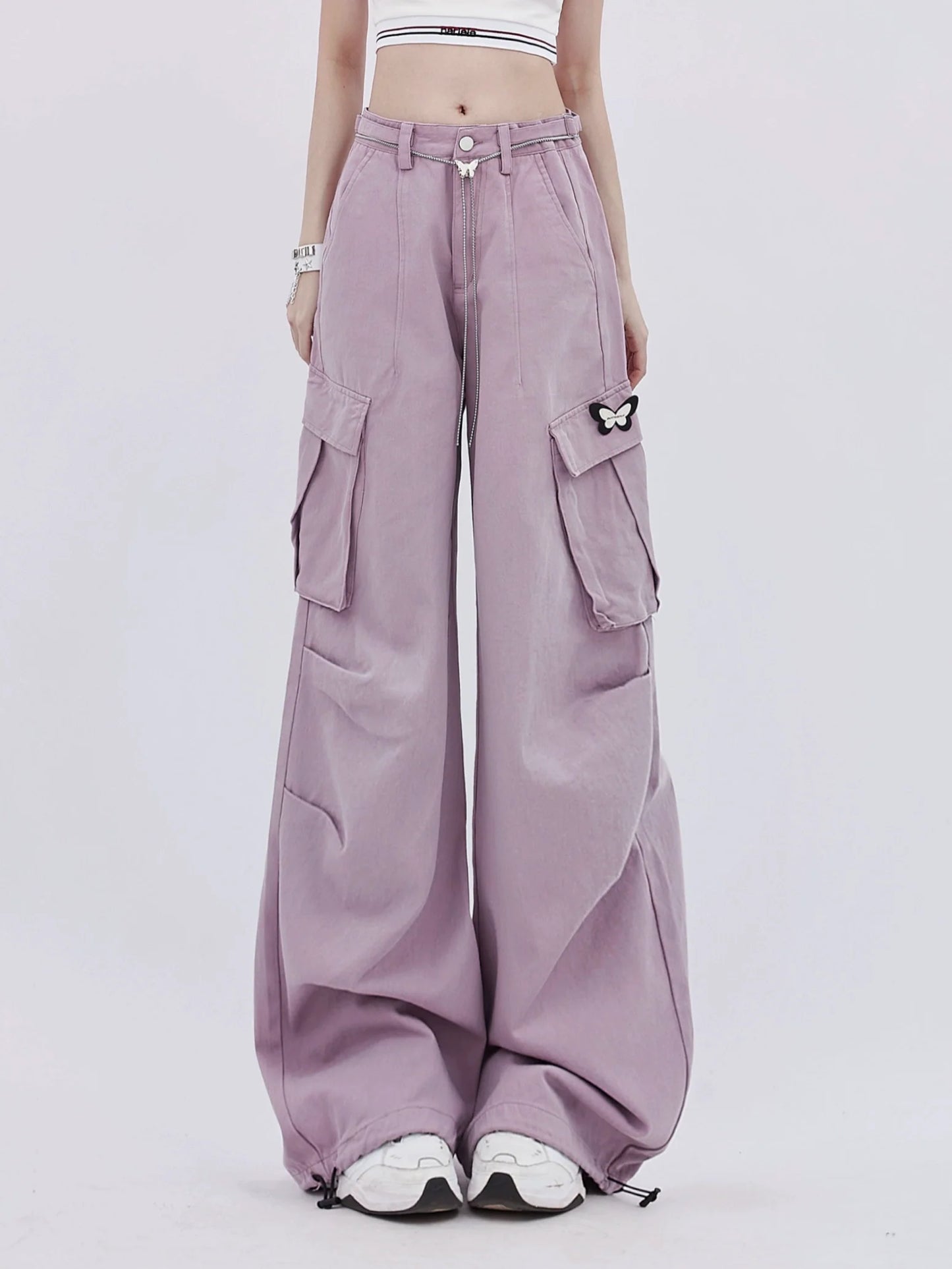 Wide Butterfly Pants with Pockets Big