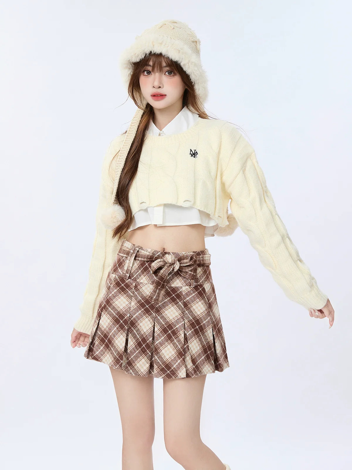 ツイストアメリカンショートホールニットプレッピー