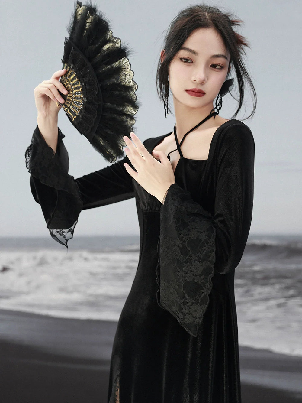 Dresses Romantic Dark Splicing