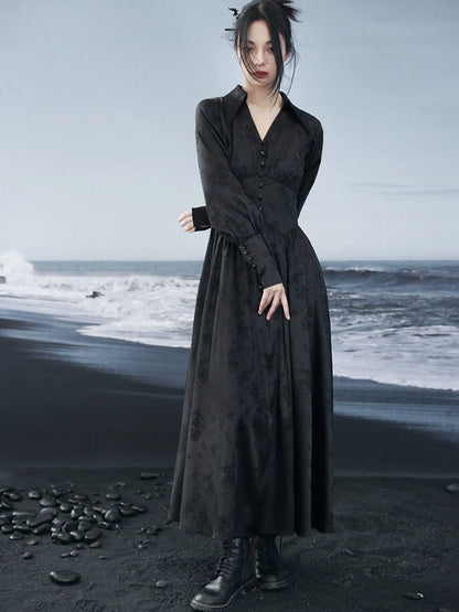 ドレスマークジャカードモードウエストロング