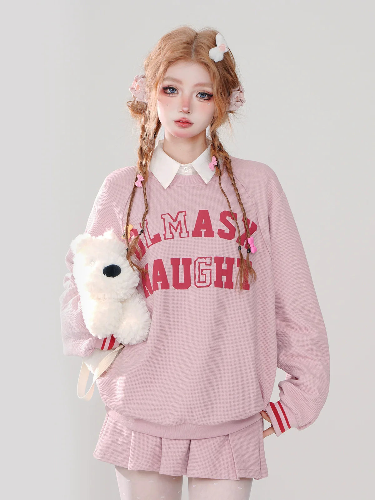 Rosa Röcke Pfirsich Sweet Style + Turnschuhe