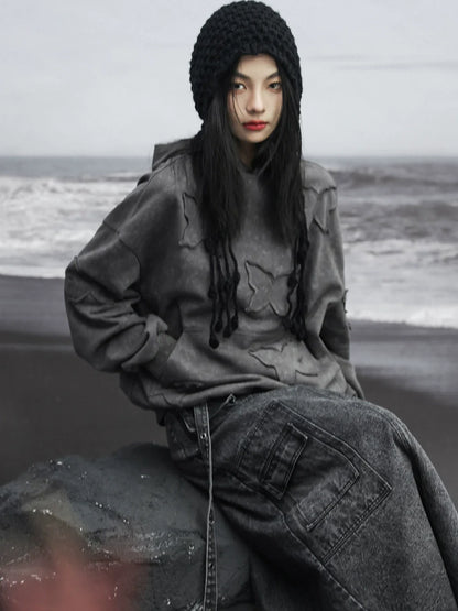 Schmetterling Kapuzenpullover mit lockerem Modus